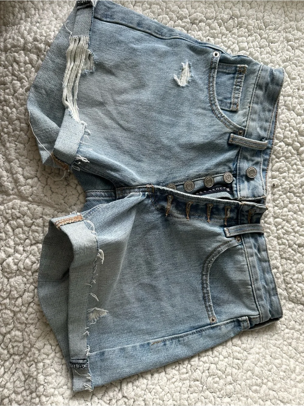 Lucky Brand Light Blue Cutoff Denim Shorts